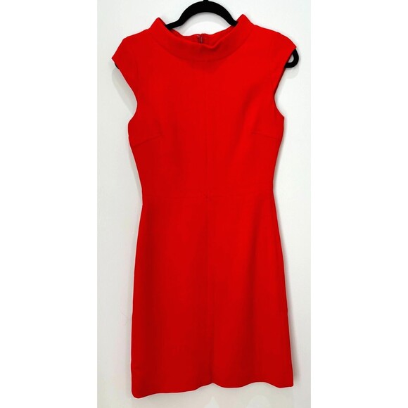 Hobbs London Wool Dress Size 8 Bold Orange Sheath Tailored Mini Career Classic - Picture 1 of 15